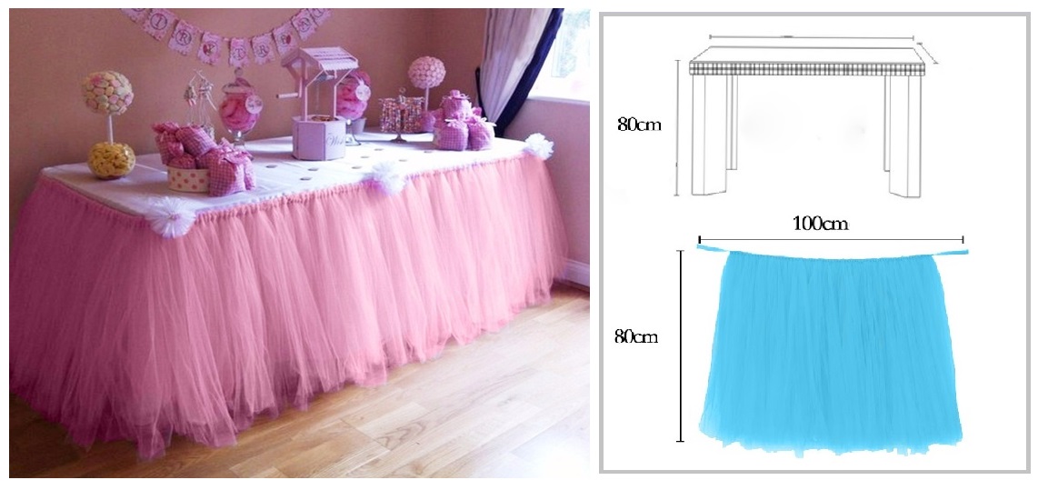 PINK Colour TUTU Table Skirt (1 METRE)